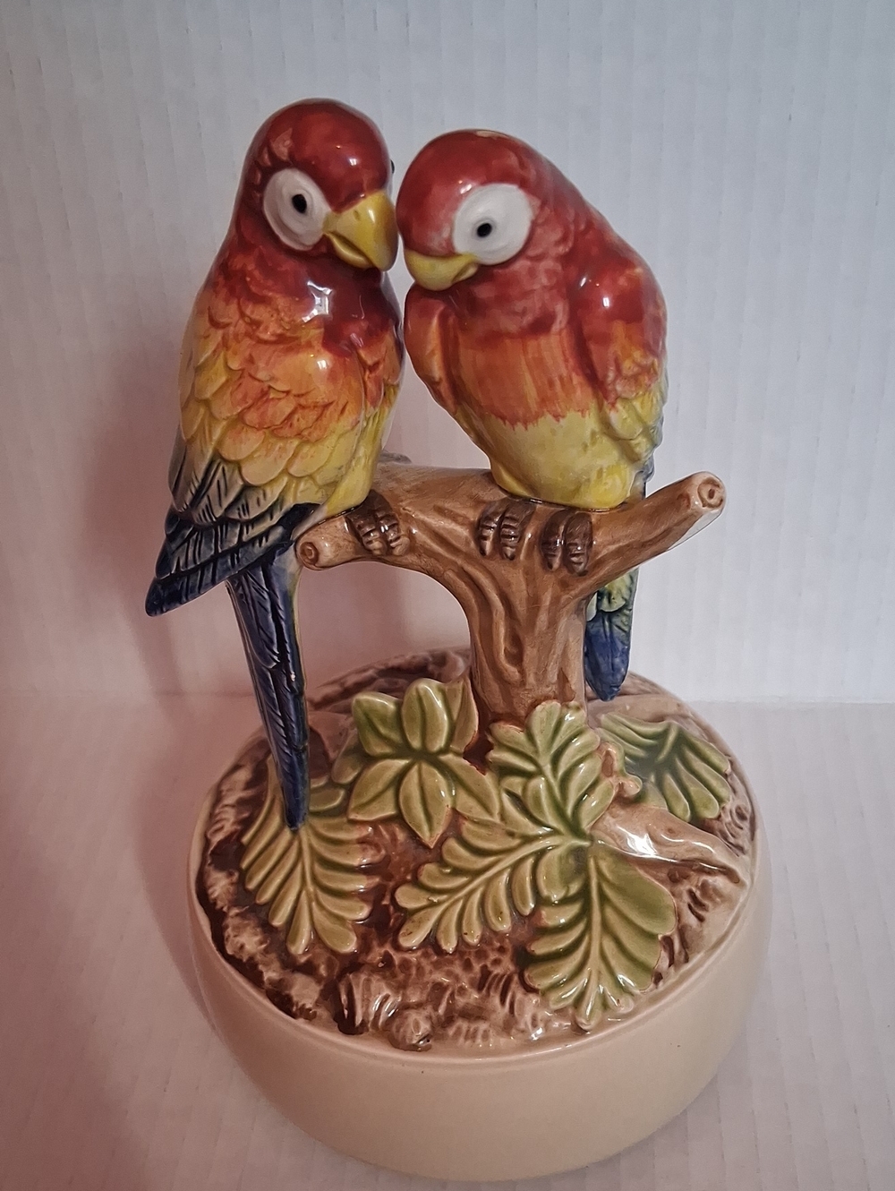 Otagiri Parrot Music Box Playing "Strangers In Paradise" 1980s Ceramic